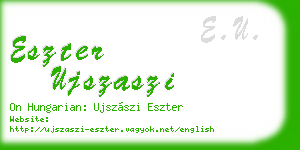eszter ujszaszi business card
