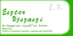 eszter ujszaszi business card